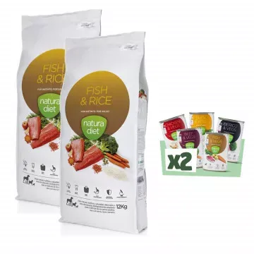 Natura Diet Fish & Rice - PACK 2 x 12 Kg 2