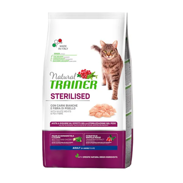 3 kg Natural Trainer Sterilised pienso para gatos