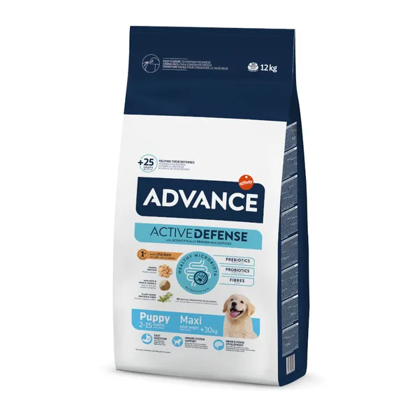 12 kg Advance Active Defense Maxi Puppy Pollo y Arroz pienso para perros