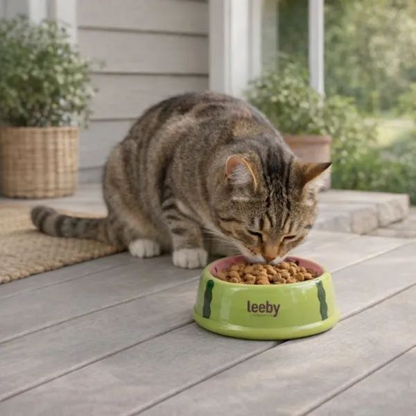 Leeby Comedero de Cerámica Estampado Sandía para gatos