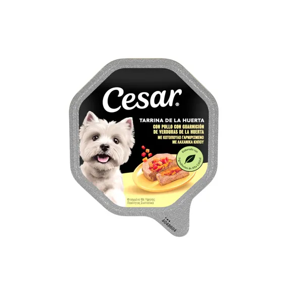 12 tarrinas x 150 g Cesar Recetas de la huerta Tarrina en Paté y Gelatina para Perros ¡Pack ahorro!