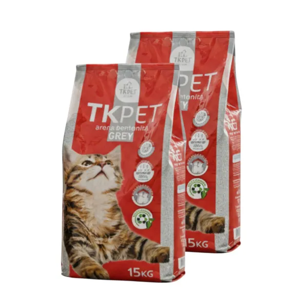 2 x 15 kg TK-Pet Arena Aglomerante Grey de Bentonita para gatos ¡Pack ahorro!