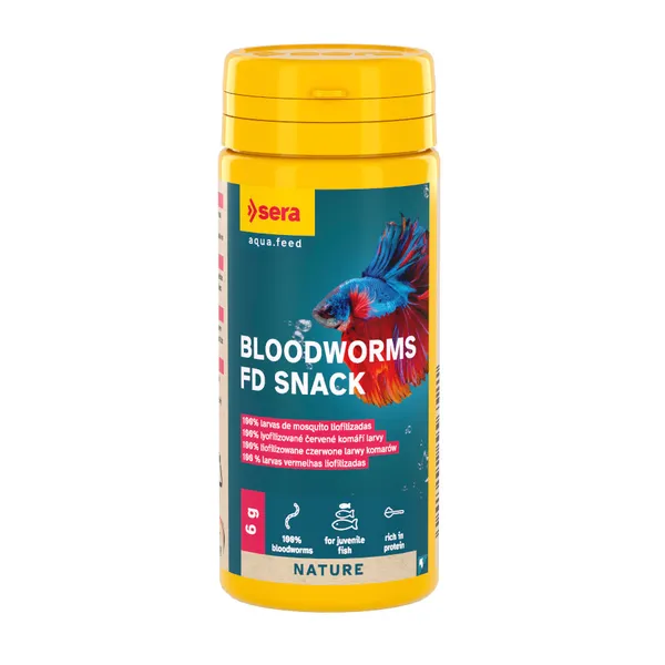 0.05 L Sera FD Larvas Rojas para peces