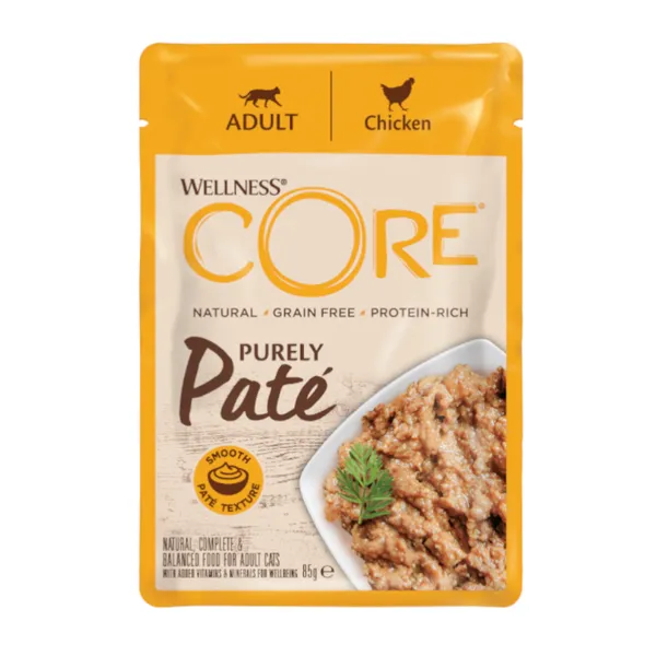 48 sobres x 85 g Wellness Core Adult Purely Pollo en Paté Sobre para gatos ¡Pack Ahorro!