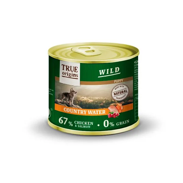 24 latas x 200 g True Origins Wild Puppy Country Water Pollo y Salmón en paté lata ¡Pack ahorro!