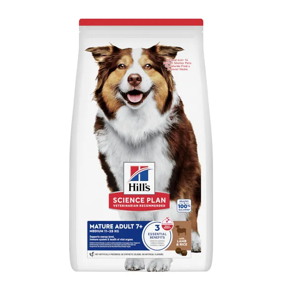 2.5 kg Hill's Science Plan Mature Adult Medium Cordero pienso para perros