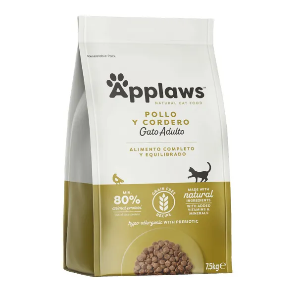 7.5 kg Applaws Adult Pollo y Cordero pienso para gatos