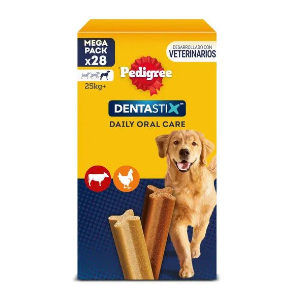 28 barritas Pedigree Dentastix Snacks Dentales para perros grandes