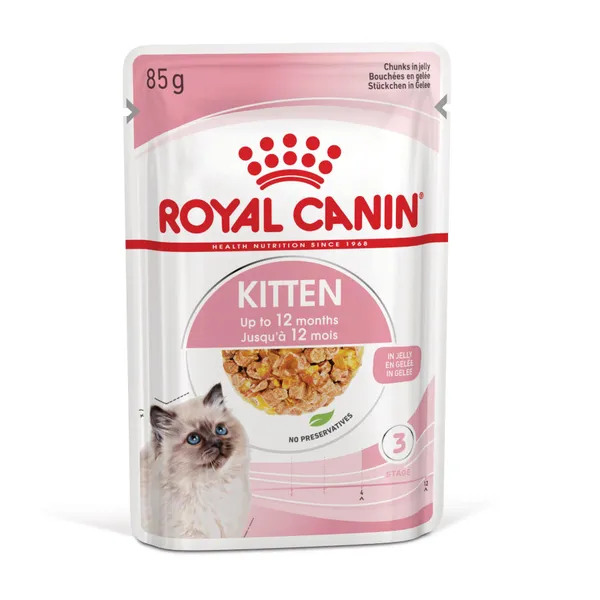 48 sobres x 85 g Royal Canin Kitten comida húmeda en gelatina sobre para gatos ¡Pack ahorro!