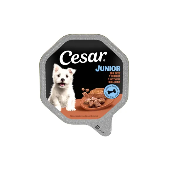 24 tarrinas x 150 g Cesar Pavo y Ternera Tarrina en Gelatina para Cachorros ¡Pack Ahorro!