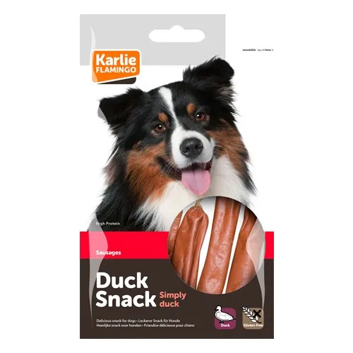 85 g Flamingo Salchichas de Pato para perros