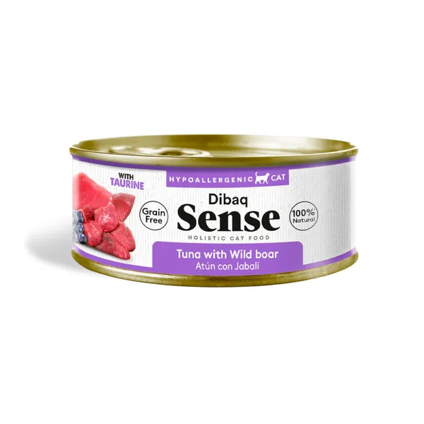 70 g Dibaq Sense Hypoallergenic Grain Free Atún y Jabalí lata para gatos