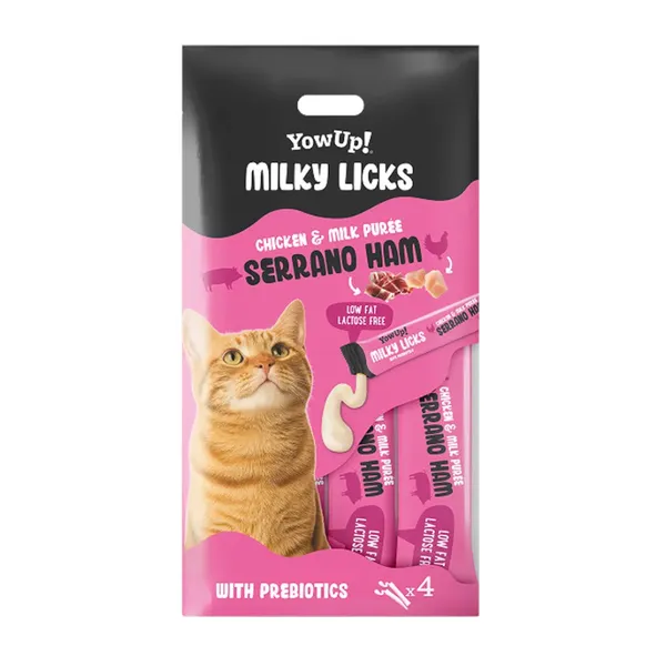 60 g YowUp! Milky Licks Jamón serrano para gato