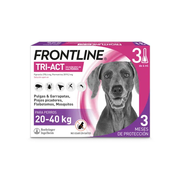 Frontline Tri-Act Pipetas Antiparasitarias para perros