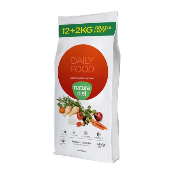 14 kg (12 + 2 kg ¡gratis!) Natura Diet Daily Food pienso para perros