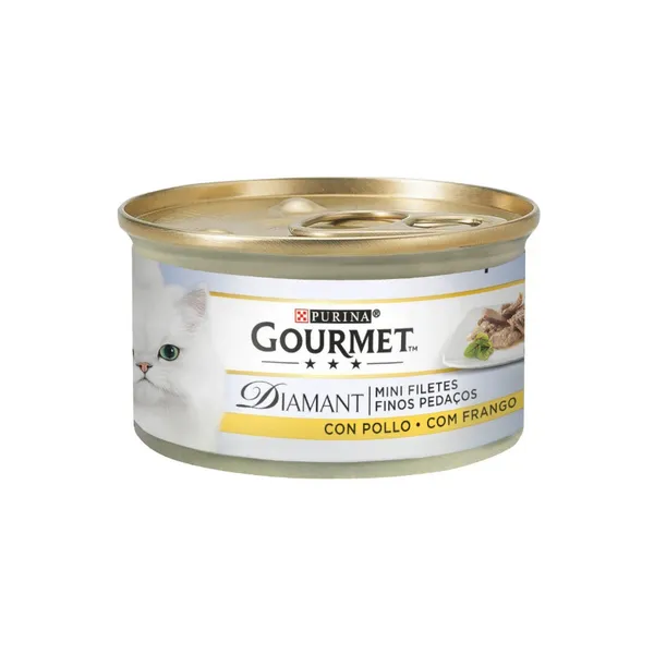 85 g Gourmet Diamant Filetes de Pollo lata para gatos