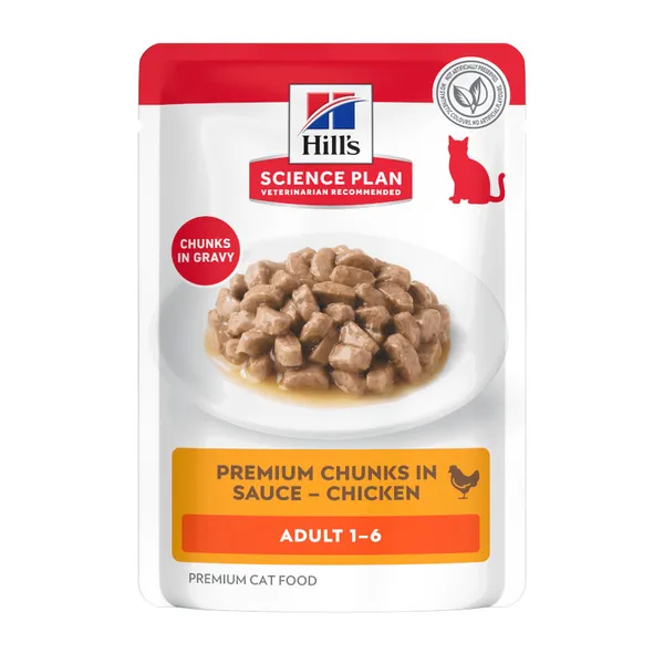 12 sobres x 85 g Hill's Science Plan Adult Pollo sobre para gatos ¡Pack ahorro!