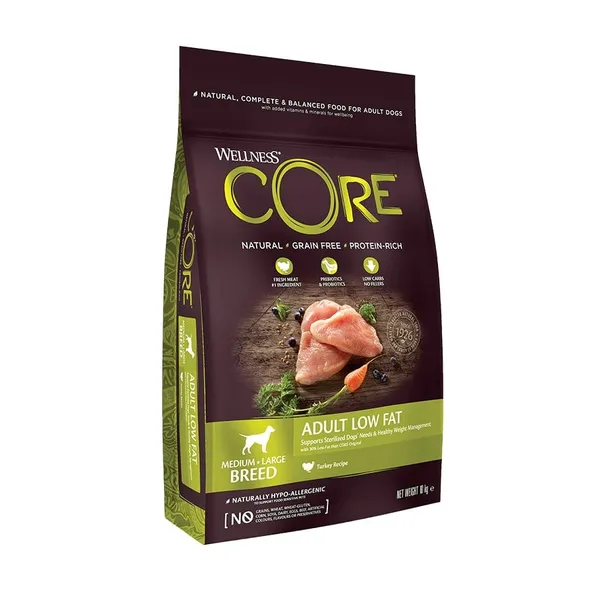 10 kg Wellness Core Adult Medium/Large Healthy Pavo Low Fat pienso para perros
