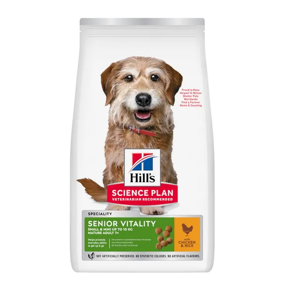 1.5 kg Hill's Science Plan Youthful Vitality Adult +7 Small y Mini Pollo pienso para perros