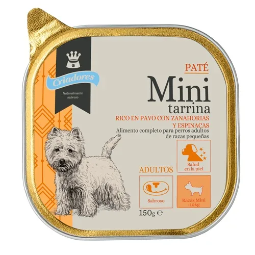 24 tarrinas x 150 g Criadores Adulto Mini Pavo tarrina para perros ¡Pack Ahorro!