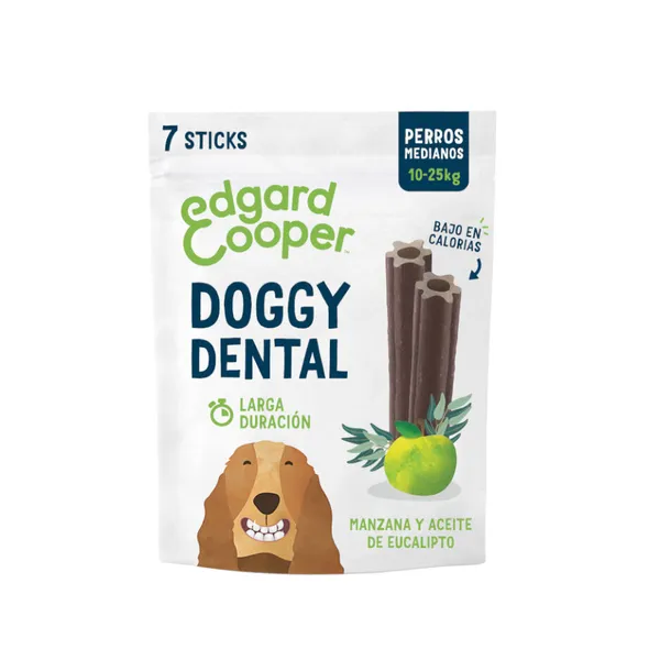 7 barritas Edgard & Cooper Barritas Dentales Manzana y Eucalipto para perros medianos