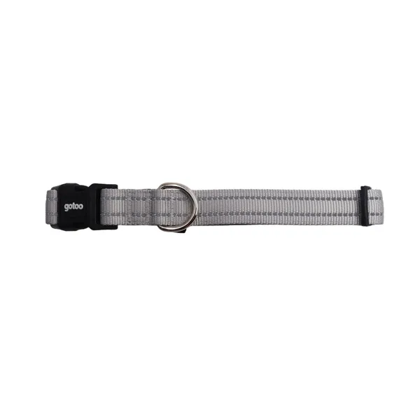 Gotoo Collar de nylon reflectante gris para perros
