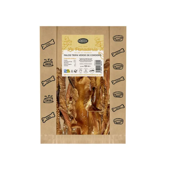 150 g Hobbitalf Tiras Verde Cordero Snack para perros