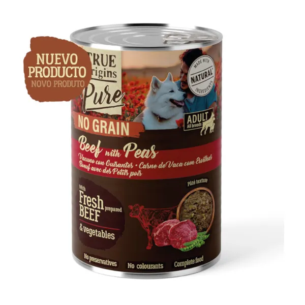 24 latas x 400 g True Origins Adulto Pure Vacuno lata para Perros ¡Pack Ahorro!