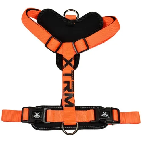 X-TRM Cronos Neón Arnés Naranja para perros