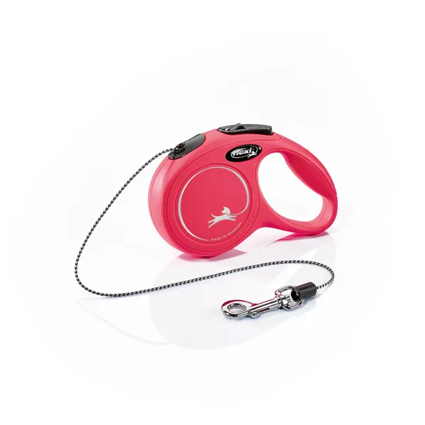 Flexi New Classic Correa de Cordón Extensible Roja para perros