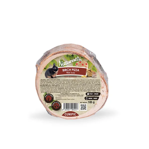 0.185 KG Cunipic Naturaliss Pizza de Abedul con semillas para roedores