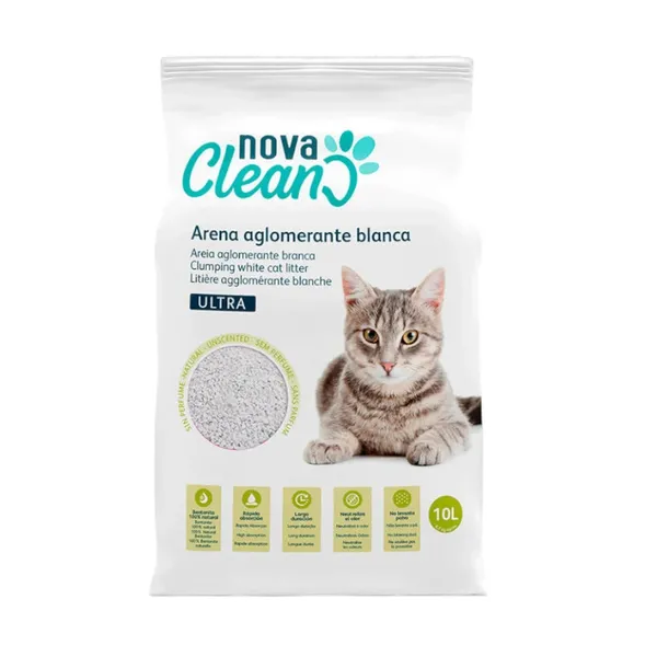 Nova Clean Ultra Natural Arena Aglomerante para gatos