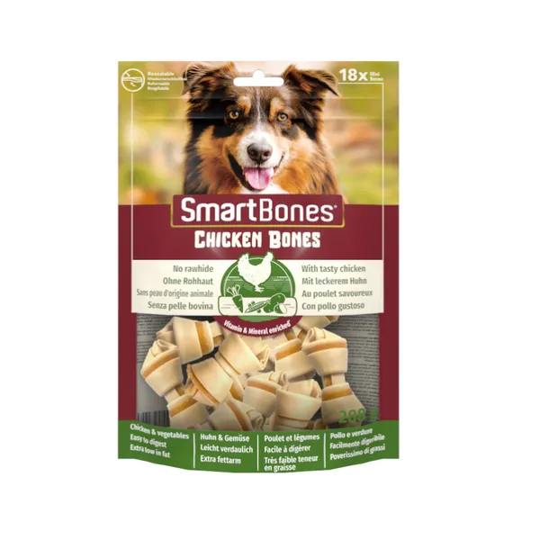 18 huesos SmartBones Huesitos de Pollo Mini para perros