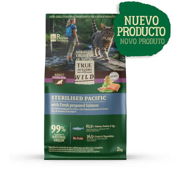 6 kg True Origins Wild Esterilizado Pacific Salmón pienso para gatos