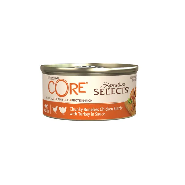 79 g Wellness Core Chunky pollo y pavo lata para gatos