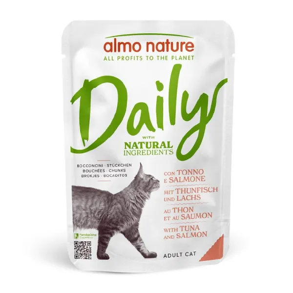 70 g Almo Nature Adult Daily Atún y Salmón para gatos