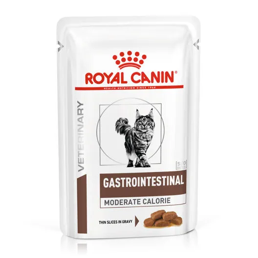 12 sobres x 85 g Royal Canin Veterinary Gastrointestinal Moderate Calorie sobre para gatos