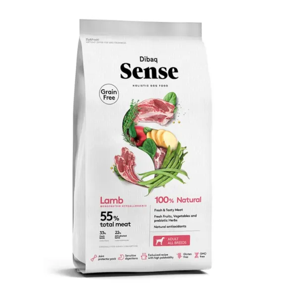 12 kg Dibaq Sense Adult Grain Free Cordero pienso para perros