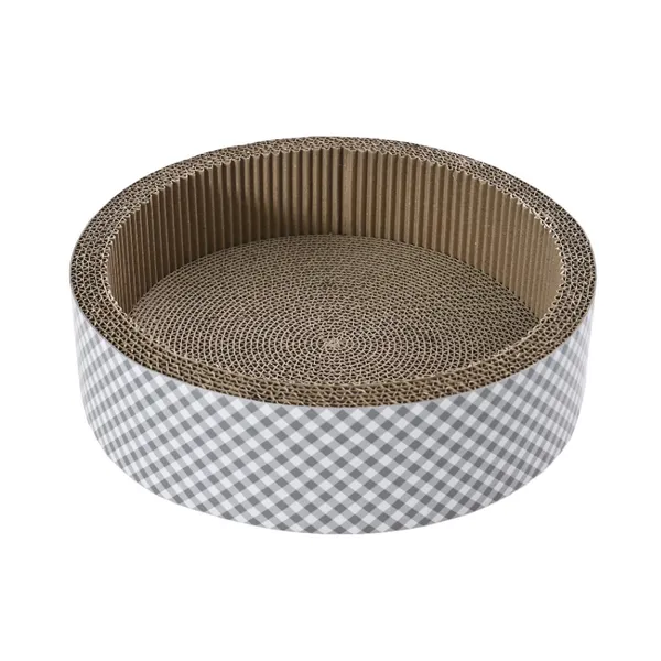 Leeby Domingo cama rascador de cartón vichy para gatos