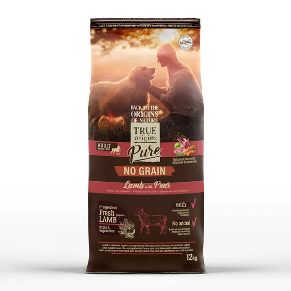 12 kg True Origins Pure Grain Free Adult Cordero pienso para perros