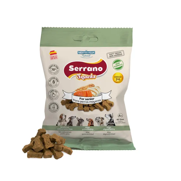 85 g Serrano Bocaditos Senior para perros