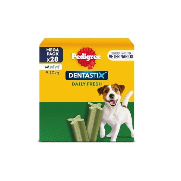 28 barritas Pedigree Dentastix Fresh Snacks Dentales para Perros Pequeños