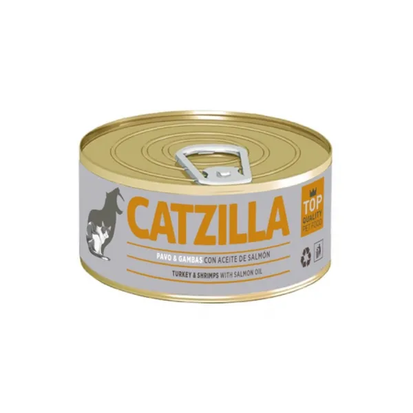 24 latas x 100 g Catzilla pavo y gambas lata para gatos ¡Pack ahorro!