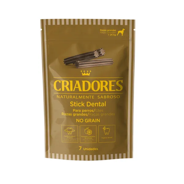 28 barritas Criadores Snacks Dentales Grain Free para perros de raza grande ¡Pack Ahorro!