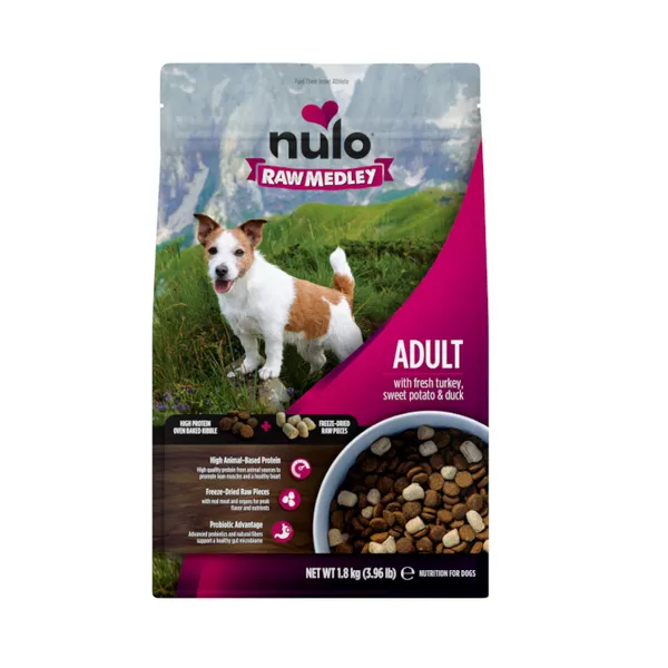 1.8 kg Nulo Raw Medley Pavo Boniato y Pato Pienso para perros de raza pequeña
