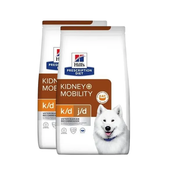 2 x 12 kg Hill's Prescription Diet kidney + Mobility pienso para perros ¡Pack ahorro!