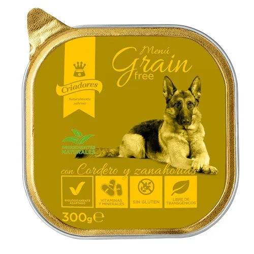 24 tarrinas x 300 g Criadores Menú Grain Free Cordero y Zanahoria tarrina para perros ¡Pack Ahorro!