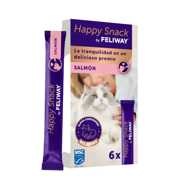 6 barritas Feliway Ceva Happy Snack Salmón para gatos