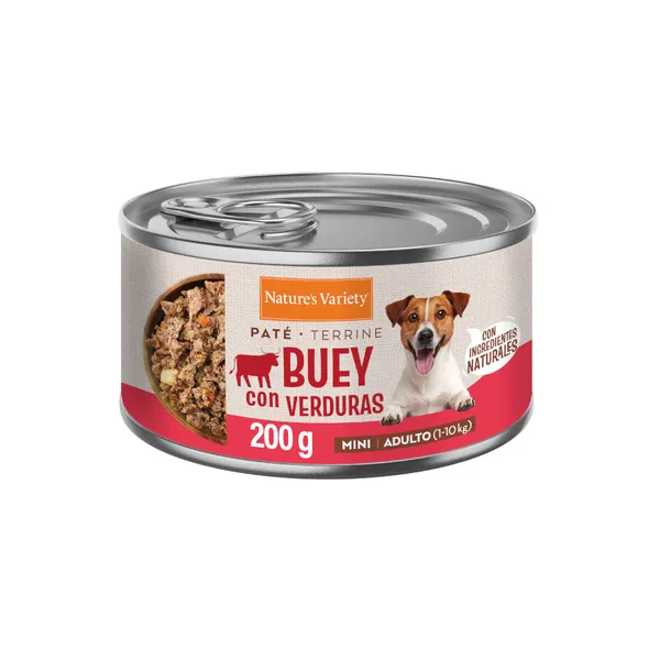 12 latas x 200 g Nature's Variety Paté Buey con Verduras Lata para perros adultos mini ¡Pack Ahorro!
