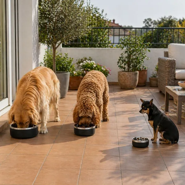 Leeby Comedero Acero Inoxidable para perros y gatos